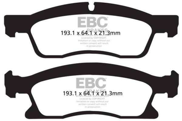 EBC - EBC 13+ Dodge Durango 5.7 Greenstuff Front Brake Pads - DP62136