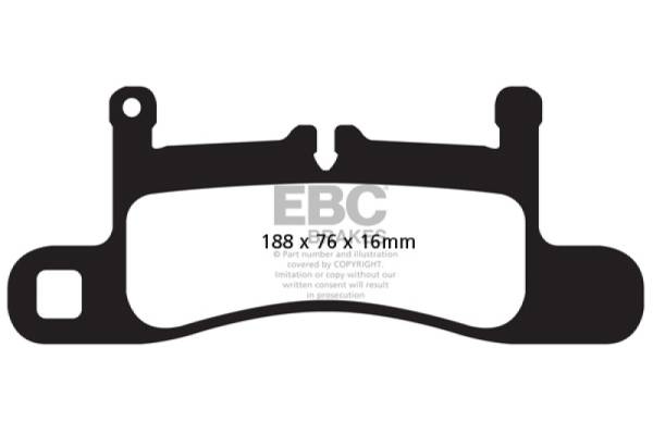EBC - EBC 11+ Porsche Cayenne 3.0 Supercharged Hybrid Extra Duty Rear Brake Pads - ED92098