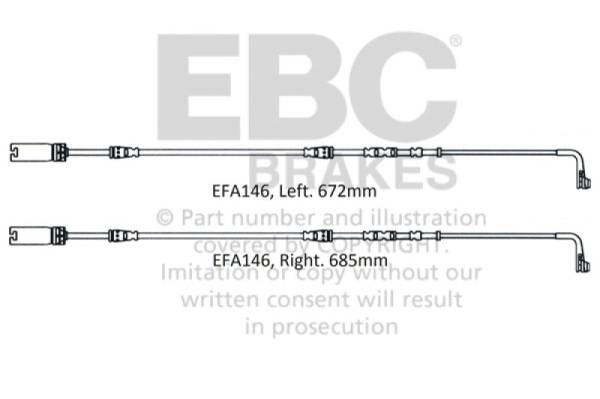 EBC - EBC 2008-2010 BMW M3 4.0L (E90) Front Wear Leads - EFA146
