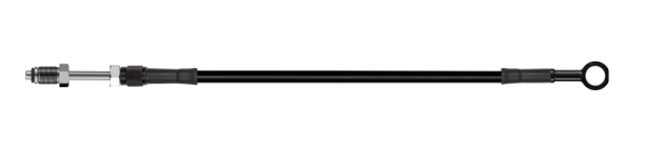 Goodridge - Goodridge 70in Universal Clutch Line w/Black Zinc Fittings & Black Hose - Straight Banjo 7/16 UNF - HD1001-1CB-BK70