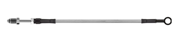 Goodridge - Goodridge 56in Universal Clutch Line w/Black Zinc Fittings & Clear Hose - Straight Banjo 7/16 UNF - HD1001-1CB-CL56
