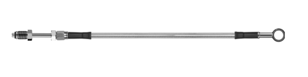 Goodridge - Goodridge 66in Universal Clutch Line w/SS Fittings & Clear Hose - Straight Banjo 7/16 UNF - HD1001-1CC-CL66