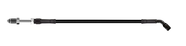 Goodridge - Goodridge 56in Universal Clutch Line w/Blk Fittings & Blk Hose - 45 Deg Banjo w/Straight 7/16 UNF - HD1045-1CB-BK56