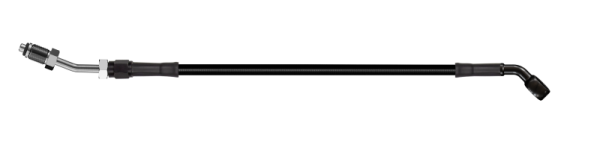 Goodridge - Goodridge 68in Universal Clutch Line w/Blk Zinc Fittings & Blk Hose - 45Deg Banjo w/20Deg 7/16 UNF - HD1046-1CB-BK68