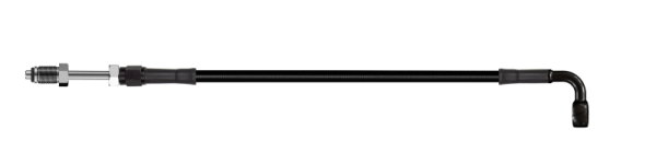 Goodridge - Goodridge 66in Universal Clutch Line w/Blk Zinc Fitting & Blk Hose - 90Deg Banjo w/Straight 7/16 UNF - HD1090-1CB-BK66