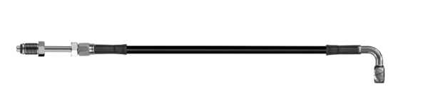 Goodridge - Goodridge 56in Universal Clutch Line w/SS Fittings & Black Hose - 90Deg Banjo w/Straight 7/16 UNF - HD1090-1CC-BK56