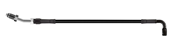 Goodridge - Goodridge 76in Universal Clutch Line w/Blk Zinc Fittings & Blk Hose - 90Deg Banjo w/20Deg 7/16 UNF - HD1091-1CB-BK76
