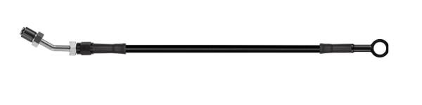 Goodridge - Goodridge 76in Universal Clutch Line w/Blk Zinc Fittings & Blk Hose - Straight Banjo w/AN3 Fitting - HD2001-1CB-BK76