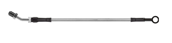 Goodridge - Goodridge 62in Universal Clutch Line w/Blk Zinc Fittings & Clear Hose - Straight Banjo w/AN3 Fitting - HD2001-1CB-CL62