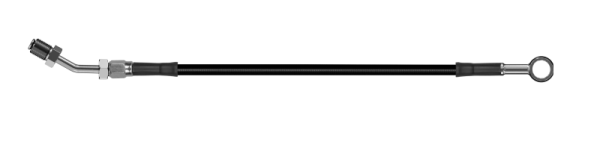 Goodridge - Goodridge 62in Universal Clutch Line w/SS Fittings & Black Hose - Straight Banjo w/AN3 Fitting - HD2001-1CC-BK62