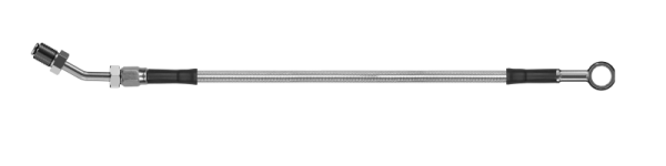 Goodridge - Goodridge 62in Universal Clutch Line w/SS Fittings & Clear Hose - Straight Banjo w/AN3 Fitting - HD2001-1CC-CL62