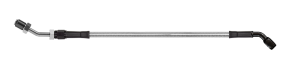 Goodridge - Goodridge 64in Universal Clutch Line w/Black Zinc Fittings & Clear Hose - 45Deg Banjo w/AN3 Fitting - HD2045-1CB-CL64