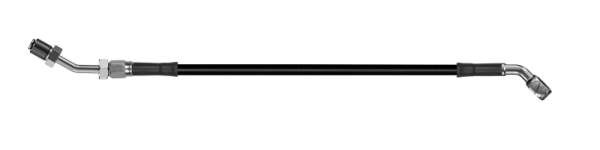 Goodridge - Goodridge 62in Universal Clutch Line w/SS Fittings & Black Hose - 45Deg Banjo w/AN3 Fitting - HD2045-1CC-BK62