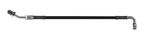 Goodridge - Goodridge 62in Universal Clutch Line w/SS Fittings & Black Hose - 90Deg Banjo w/AN3 Fitting - HD2090-1CC-BK62