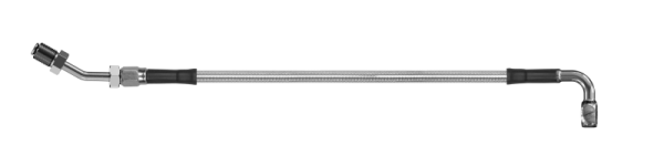 Goodridge - Goodridge 62in Universal Clutch Line w/SS Fittings & Clear Hose - 90Deg Banjo w/AN3 Fitting - HD2090-1CC-CL62