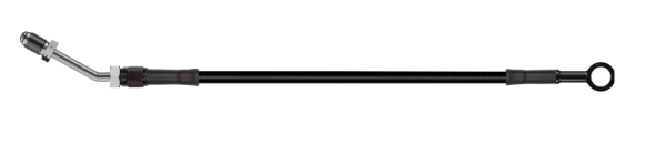 Goodridge - Goodridge 60in Universal Clutch Line w/Blk Zinc Fittings & Blk Hose - Straight Banjo w/M10 Fitting - HD3001-1CB-BK60