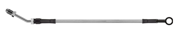 Goodridge - Goodridge 62in Universal Clutch Line w/Blk Zinc Fittings & Clear Hose - Straight Banjo w/M10 Fitting - HD3001-1CB-CL62