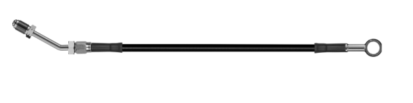 Goodridge - Goodridge 62in Universal Clutch Line w/SS Fittings & Black Hose - Straight Banjo w/M10 Fitting - HD3001-1CC-BK62