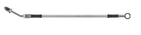 Goodridge - Goodridge 62in Universal Clutch Line w/SS Fittings & Clear Hose - Straight Banjo w/M10 Fitting - HD3001-1CC-CL62