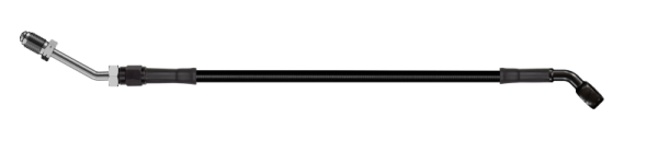 Goodridge - Goodridge 68in Universal Clutch Line w/Black Zinc Fittings & Black Hose - 45Deg Banjo w/M10 Fitting - HD3045-1CB-BK68