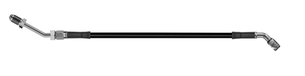 Goodridge - Goodridge 64in Universal Clutch Line w/SS Fittings & Black Hose - 45Deg Banjo w/M10 Fitting - HD3045-1CC-BK64