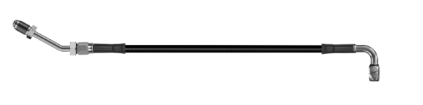 Goodridge - Goodridge 62in Universal Clutch Line w/SS Fittings & Black Hose - 90Deg Banjo w/M10 Fitting - HD3090-1CC-BK62