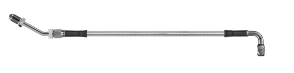 Goodridge - Goodridge 62in Universal Clutch Line w/SS Fittings & Clear Hose - 90Deg Banjo w/M10 Fitting - HD3090-1CC-CL62