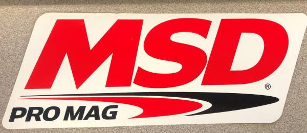 MSD - MSD PRO MAG Logo Decal Red, Black & White. 9.25" wide x 3.375" high. - 9296