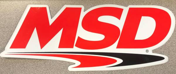MSD - MSD Logo Decal Red, Black & White. 9.25" wide x 3.375" high. - 9300MSD