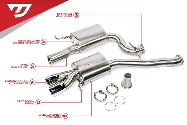 Unitronic - Unitronic MK5/6 Jetta & GLI 3" Cat-Back Exhaust System