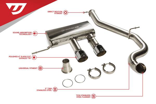 Unitronic - Unitronic MK6 Golf R 3" Cat-Back Exhaust System