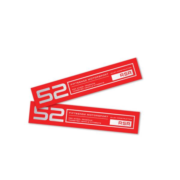 fifteen52 - fifteen52 Holeshot RSR Wheel Lip Decal Set of Four - Red - 52-RSR-LIPDECAL-RED-SET