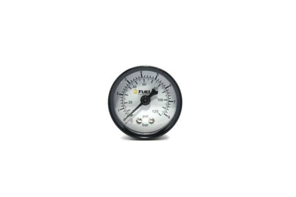 Fuelab - Fuelab 1.5in Fuel Pressure Gauge - EFI - Range 0-120 PSI (Dual Bar/PSI Scale) - 71511