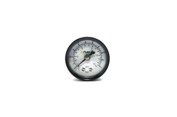 Fuelab - Fuelab 1.5in Carb Fuel Pressure Gauge - Range 0-15 PSI (Dual Bar/PSI Scale) - 71512