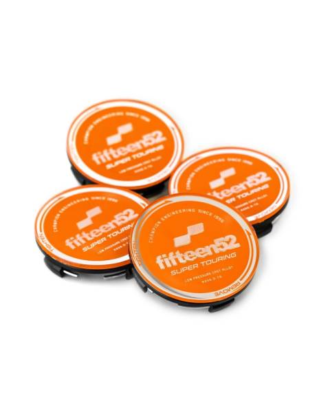 fifteen52 - Fifteen52 Super Touring (Chicane/Podium) Center Cap Set of Four - Orange/Chrome - 52-ST-CAP-ORANGE-SET