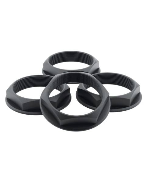 fifteen52 - fifteen52 Super Touring Nut V2 - Anodized Black w/ Satin Clear - Set of 4 - 52-ST-NUT-V2- BLACK-SET