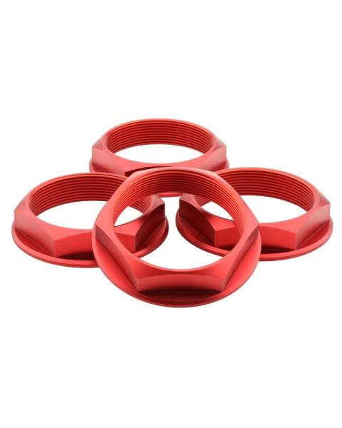 fifteen52 - fifteen52 Super Touring Nut V2 - Anodized Red w/ Satin Clear - Set of 4 - 52-ST-NUT-V2- RED-SET