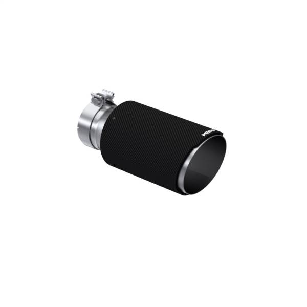 MBRP - MBRP Universal Carbon Fiber Tip 6in OD/4in Inlet/12in L - Angle Cut Tip
