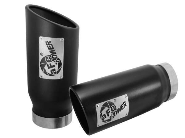 aFe - aFe MACH Force-Xp Universal Exhaust Tip 4 IN Inlet x 5 IN Outlet x 12 IN L - 49T40506-B12