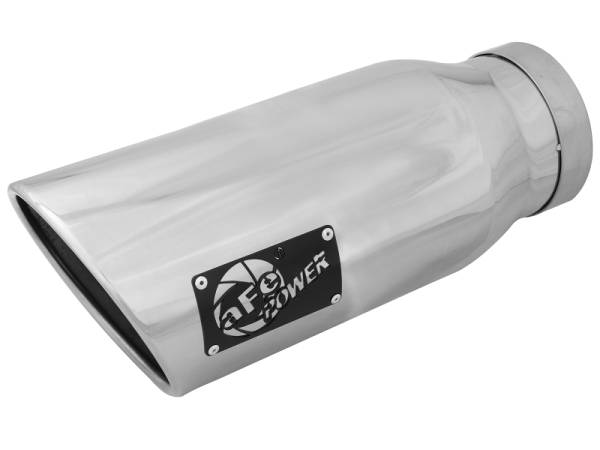 aFe - aFe MACH Force-Xp Universal Exhaust Tip 4 IN Inlet x 6 IN Outlet x 15 IN L - 49T40602-P15