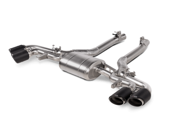 Akrapovic - Akrapovic 2020-23 BMW X5M (F95)/X6M (F96) Slip-On Line (Titanium) w/Carbon Fiber Titanium Tips - S-BM/T/16H