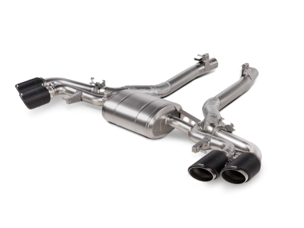 Akrapovic - Akrapovic 2024+ BMW X5M / X6M (Face Lift) Slip-On Line (Titanium) w/Carbon Fiber Tips - S-BM/T/35H