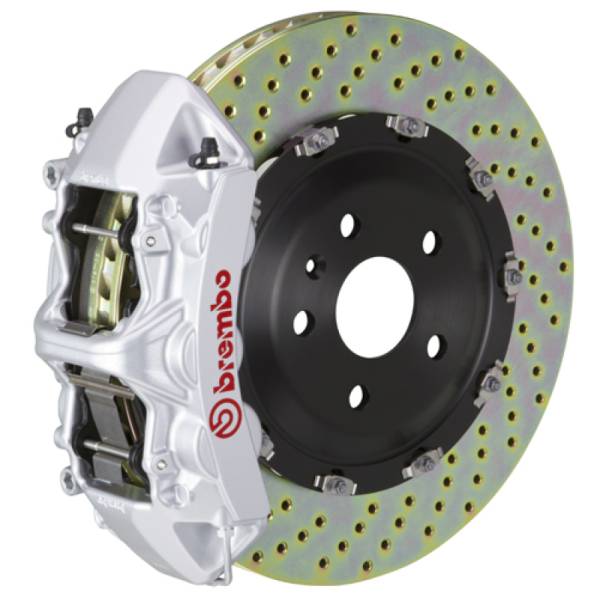 Brembo - Brembo 24+ BMW M30i/530i XDrive Front GT BBK 6 Piston Cast 380x34 2pc Rotor Drilled - Silver - 1N1.9092A3