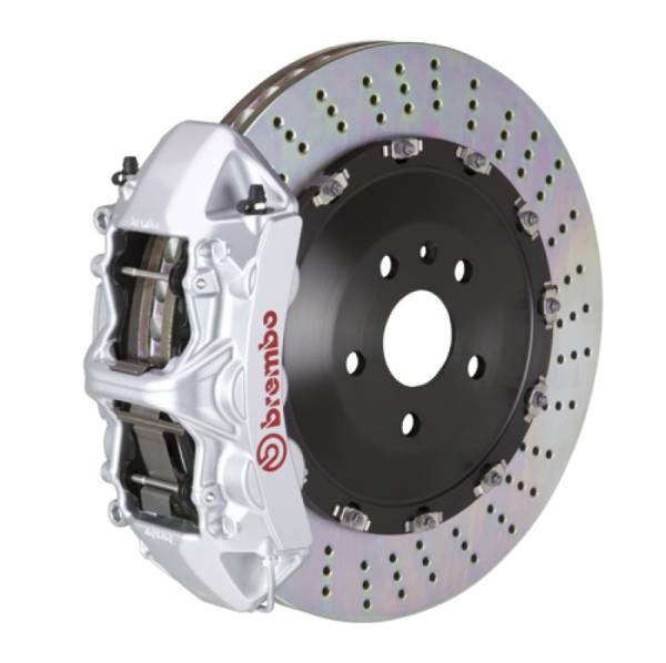 Brembo - Brembo 25+ BMW X3 30 xDrive/BMW X3 M50 xDrive Fr GT BBK 6 Pist Cast 405x34 2pc Rotor Drilled- Silver - 1N1.9552A3
