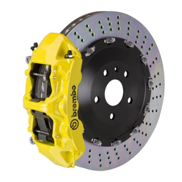 Brembo - Brembo 25+ BMW X3 30 xDrive/BMW X3 M50 xDrive Fr GT BBK 6 Pist Cast 405x34 2pc Rotor Drilled- Yellow - 1N1.9552A5