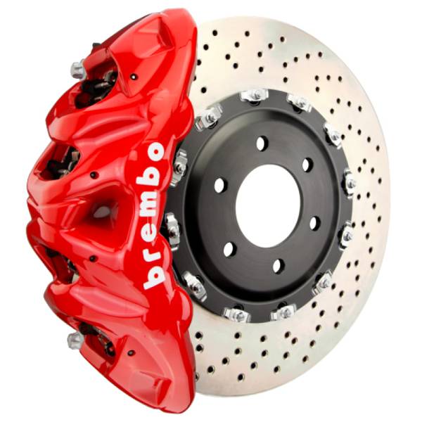 Brembo - Brembo 25+ BMW X3 M50 xDrive (G45) Front GT BBK 8 Piston Cast 412x38 2pc Rotor Drilled - Red - 1Q1.9638A2