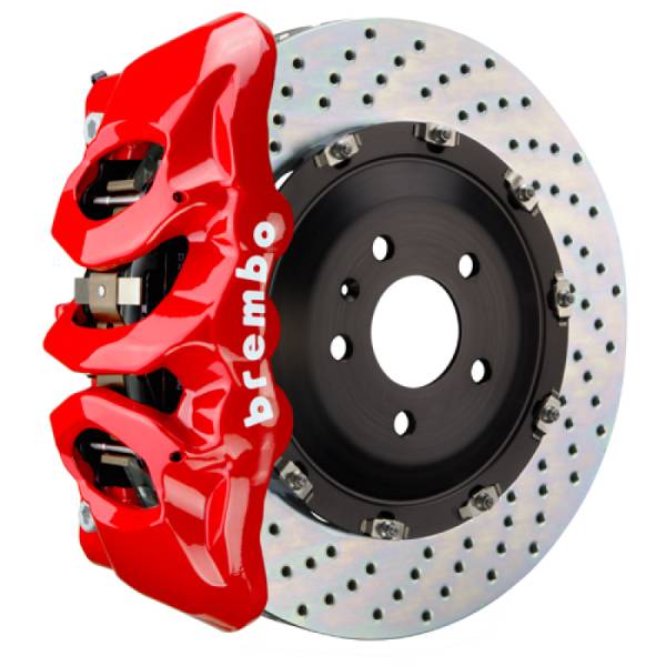 Brembo - Brembo 24+ BMW M30i/530i xDrive Front GT BBK 6 Piston Cast 380x34 2pc Rotor Drilled - Red - 1T1.9039A2