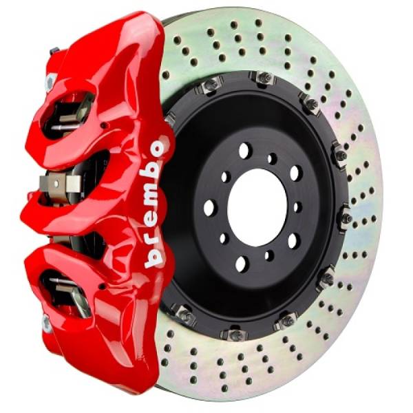Brembo - Brembo 25+ BMW X3 30 xDrive/BMW X3 M50 xDrive Fr GT BBK 6 Piston Cast 405x34 2pc Rotor Drilled - Red - 1T1.9513A2
