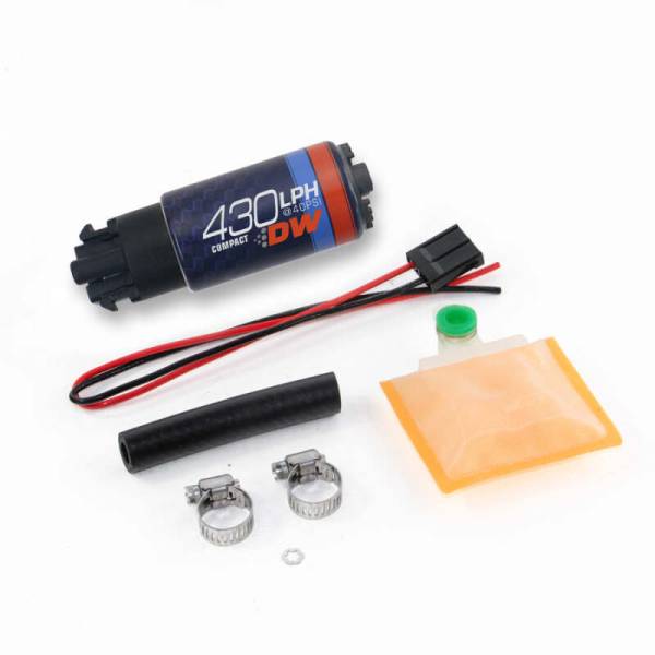 DeatschWerks - DeatschWerks Universal DW430C 430lph Compact Fuel Pump with Clips and Install Kit - 9-439-1000