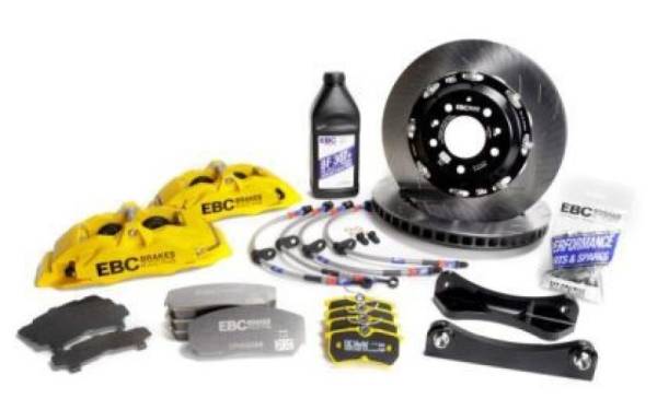 EBC - EBC Racing 01-13 Mini Cooper S R53/R56 1.6L Yellow Apollo-4 Calipers 330mm Rotor Front Big Brake Kit - BBK019YEL-1
